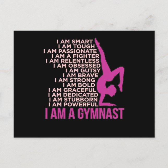 Carte Postale I Am A Gymnast Gymnastics Gymnastic Sports Lover G (Devant)
