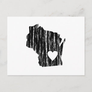 Carte Postale I amour porté grunge d'état d'ensemble du
