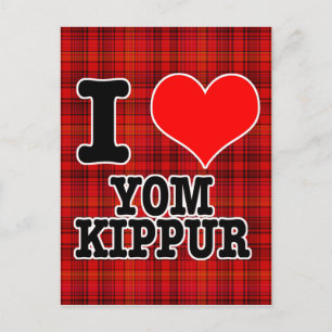 CARTE POSTALE I COEUR (AMOUR) YOM KIPPUR