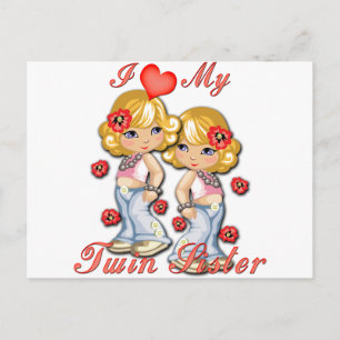 Carte Postale I (Coeur) ma soeur jumelle