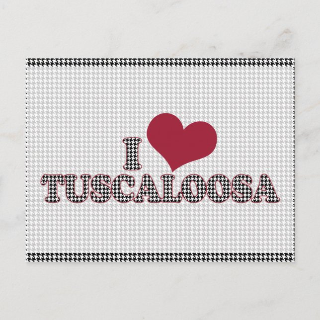 Carte Postale I (coeur) Tuscaloosa (Alabama) Soutenez la cause (Devant)