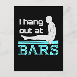 Carte Postale I Hang Out à Bars Mens Gymnastique Garçon Gymnaste