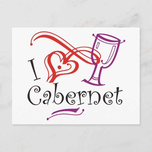 Carte Postale I Heart Cabernet (Devant)