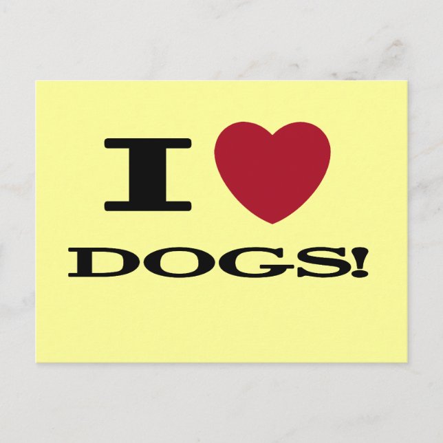 Carte Postale I Heart Dogs Tshirts et cadeaux (Devant)