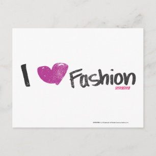 Carte Postale I Heart Fashion Aqua