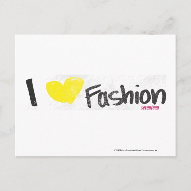 Carte Postale I Heart Fashion Rose (Devant)