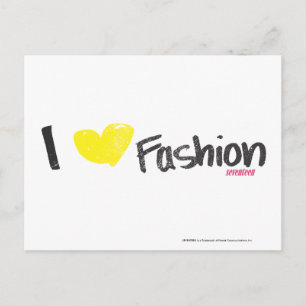 Carte Postale I Heart Fashion Rose
