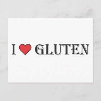Carte Postale I Heart Gluten - Arrière - plan clair