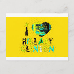 Carte Postale I Heart Hillary Clinton : Graffiti Expression Art