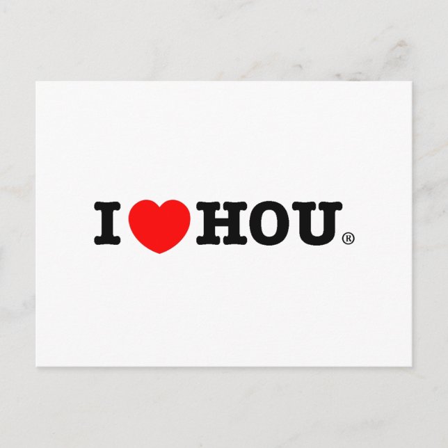Carte postale I Heart HOU (Devant)