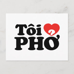 Carte Postale I Heart (Love) Pho (Tôi PHỞ)