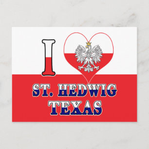 Carte Postale I Heart Love St. Hedwig Texas