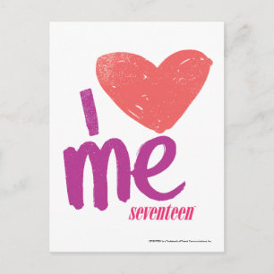 Carte Postale I Heart Me Pink/Purple