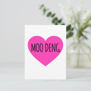 Carte Postale I Heart Moo Deng - Baby Hippo Moo Deng