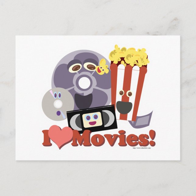 Carte Postale I Heart Movies ! (Devant)