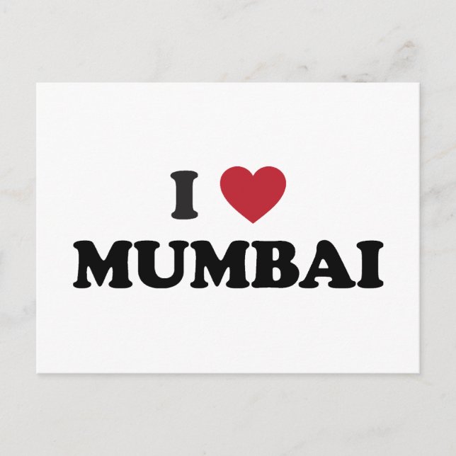 Carte Postale I Heart Mumbai Inde (Devant)