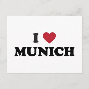 Carte Postale I Heart Munich Allemagne