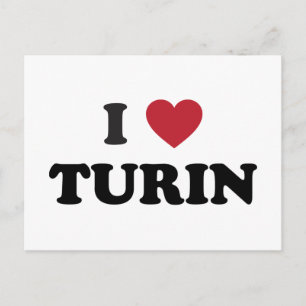 Carte Postale I Heart Turin Italie