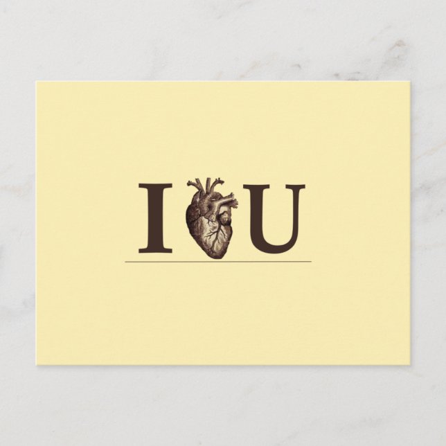 Carte Postale I Heart U (Devant)