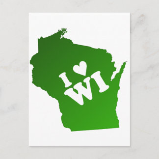 Carte Postale I Heart Wisconsin