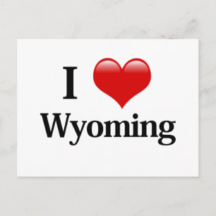 Carte Postale I Heart Wyoming