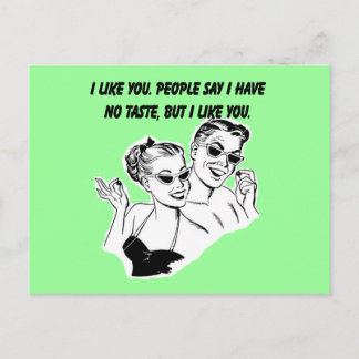 Carte Postale I Like You - Humour Relation Sarcastique