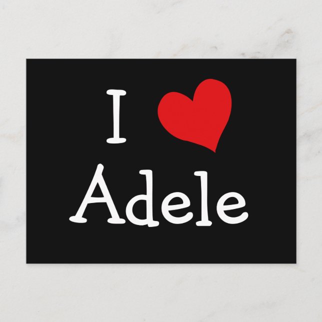 Carte Postale I Love Adele (Devant)