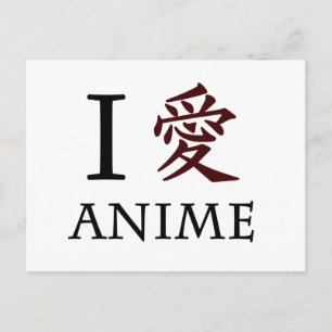 Carte Postale I Love Anime