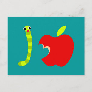 Carte Postale I Love Apple Postcard