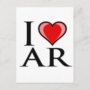 Carte Postale I Love AR - Arkansas