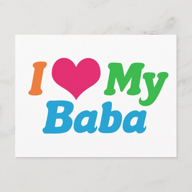 Carte Postale I Love Baba (Devant)