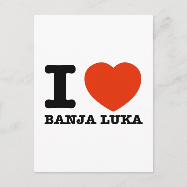 Carte Postale I Love Banja Luka (Devant)