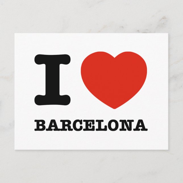 Carte Postale I Love Barcelona (Devant)