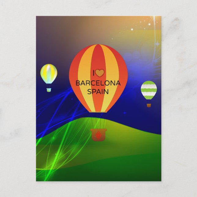 Carte Postale I Love Barcelona, Espagne (Devant)
