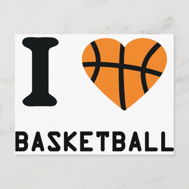 Carte Postale I Love Basketball (Devant)