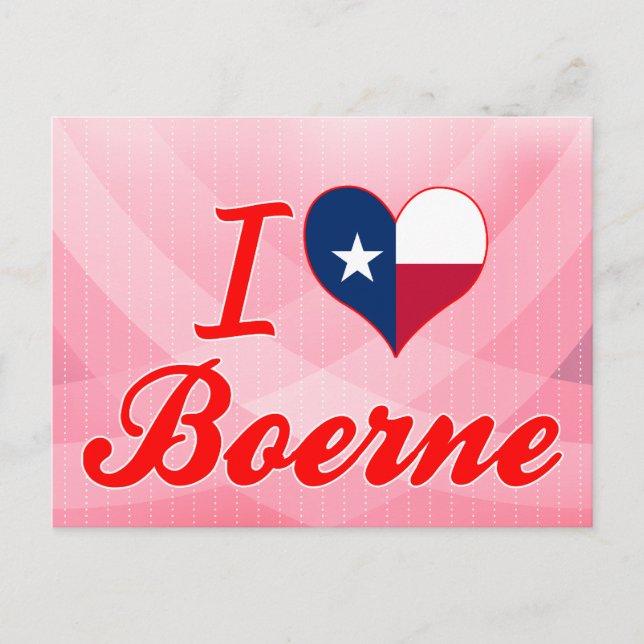 Carte Postale I Love Boerne, Texas (Devant)