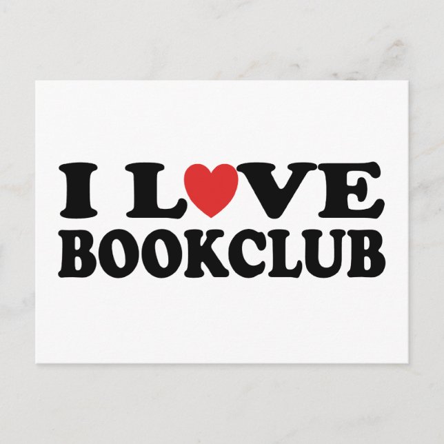 Carte Postale I Love Bookclub (Devant)