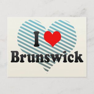 Carte Postale I Love Brunswick, États-Unis