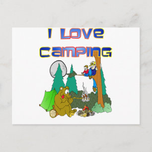 Carte Postale I Love Camping