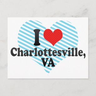 Carte Postale I Love Charlottesville,+VA