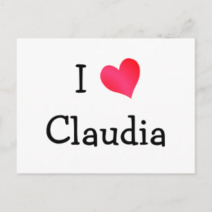 Carte Postale I Love Claudia