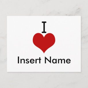 Carte Postale I Love (coeur)