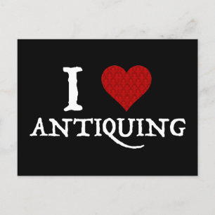 Carte Postale I Love (Coeur) Antiquité