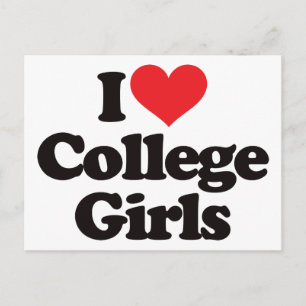 Carte Postale I Love College Girls