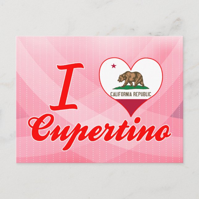Carte Postale I Love Cupertino, Californie (Devant)