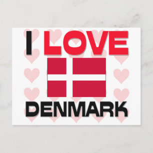 Carte Postale I Love Danemark