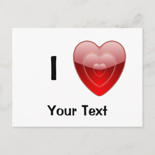 Carte Postale I Love Design Post Card
