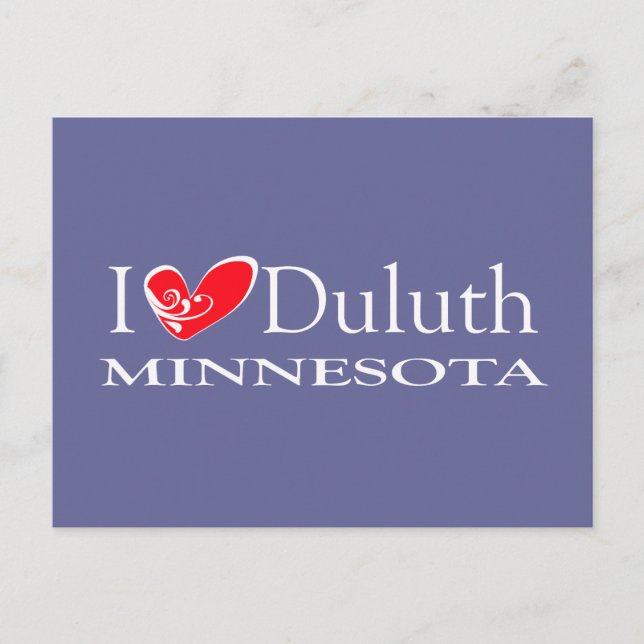 Carte Postale I Love Duluth Minnesota (Devant)
