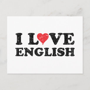 Carte Postale I Love English