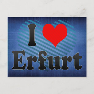 Carte Postale I Love Erfurt, Allemagne